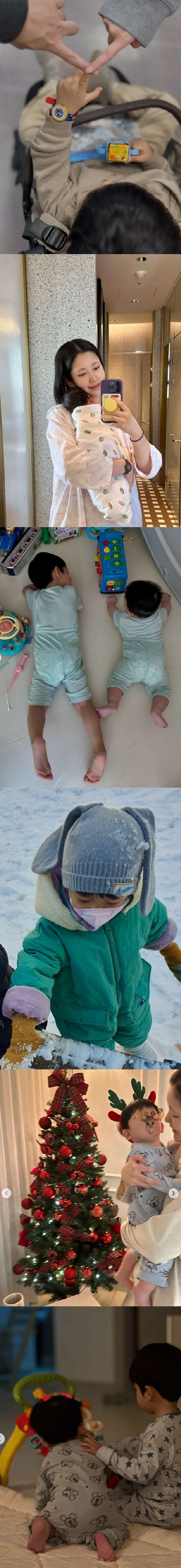 나혜미, ♥에릭 똑닮은 첫째 子 얼굴 공개..“사랑해 우리 강아지들”