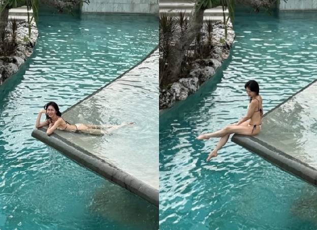 '엄태웅♥' 윤혜진, 발레리나의 비키니 자태..170cm 47kg 늘씬