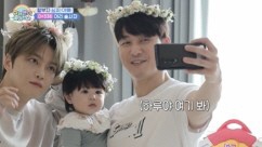 '심형탁子' 하루, '꽃미남 삼촌' 김재중과 만났다 “화관 쓰고 미모 발산”