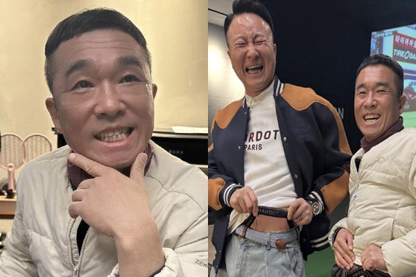 김건모, 잘 지내고 있네..확 달라진 외모→커플 속옷 인증까지