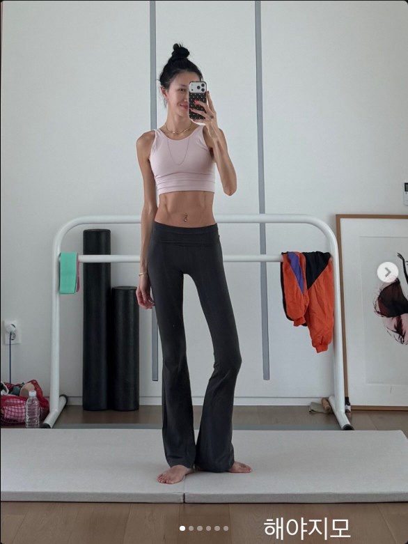 '엄태웅♥' 윤혜진, 극한의 뼈마름 속 '선명한 11자 복근'..“해야지 뭐”