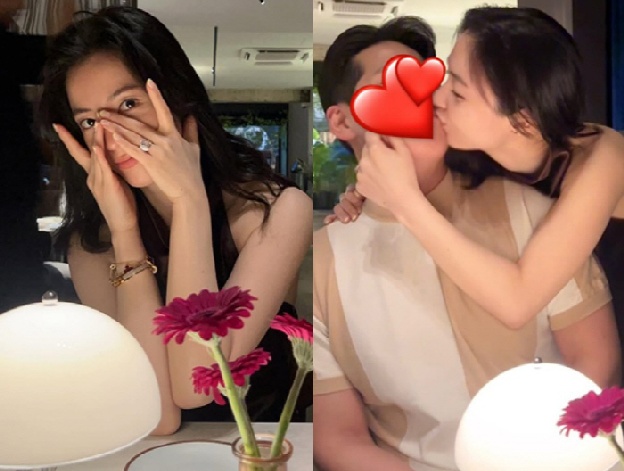 '9월 결혼' 류화영, '초대형 다이아' 프러포즈 받았다..뽀뽀 인증샷까지 공개