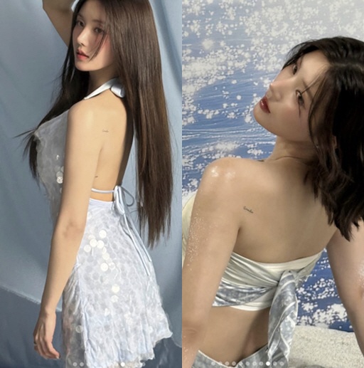 권은비, 노출 수위 벌써 올렸다..백리스·핫팬츠 '워터밤 여신' 귀환