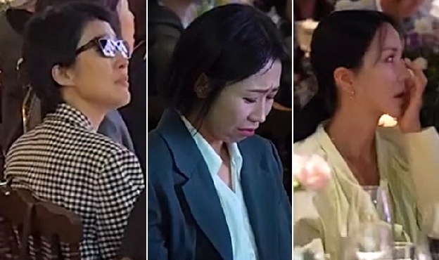 故최진실 보자마자 눈물 터졌다..홍진경·정선희·엄정화, 최준희 결혼식서 '오열'