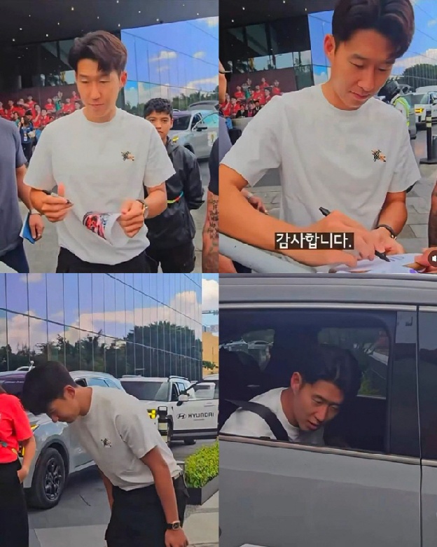 “죄송합니다” '90도 폴더 사과' 손흥민 폭풍 화제....“감동적인 모습” SNS 극찬