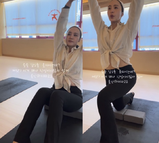 '48세 돌싱' 박지윤, 최저 몸무게 '55kg' 찍더니..군살無 허리 노출