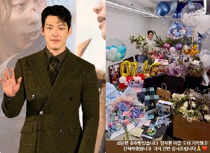 [이슈] '초호화 조공' 논란 한창인데..김우빈, 방 꽉채운 선물 인증에 '갑론을박'